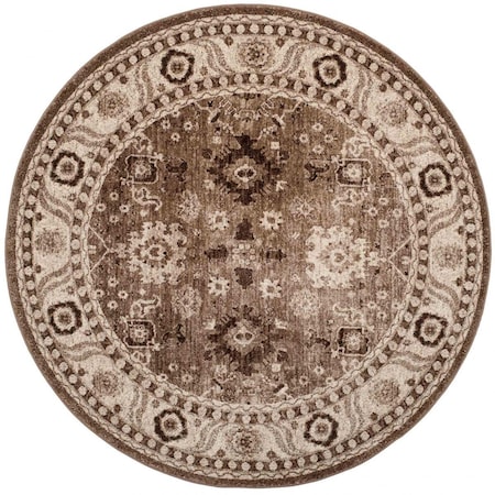 Safavieh Vintage Hamadan Round Area Rug, Taupe - 5 ft.-3 in. x 5 ft.-3 in. VTH214T-5R
